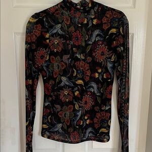 Cinq à Sept Multicolor Floral Long Sleeve Top s